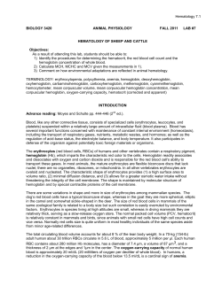Biology 3420 Lab Manual 2011