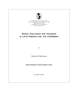 Social Exclusion and Violence in Latin America and the Caribbean