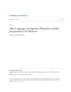 Immigration Metaphors and the Jurisprudence of Otherness