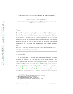 Initial non-repetitive complexity of infinite words