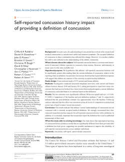 Self-reported concussion history: impact of providing a definition of