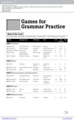 Games for Grammar Practice