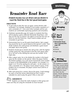 Remainder Road Race