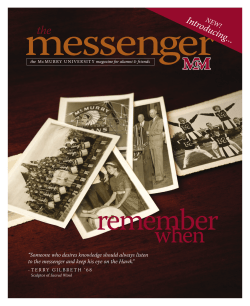 Messenger Spring 2012 - McMurry University | News Center