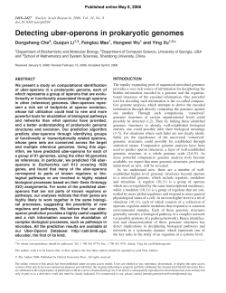 Detecting uber-operons in prokaryotic genomes | Nucleic Acids