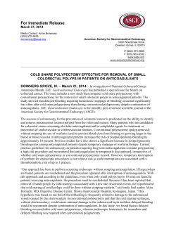 Cold Snare Polypectomy Effective for Removal of Small