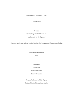 Citizenship in Latvia: Does it Pay?