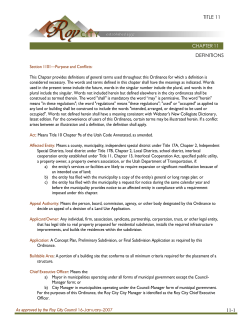 Chapter 11 Definitions