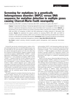 DHPLC versus DNA sequence for mutation detection in