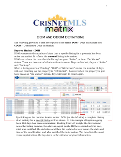 DOM and CDOM Definitions