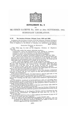 SUPPLEMENT No. 3 THE CYPRUS GAZETTE No. 3200
