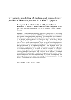 Gyrokinetic modelling of electron and boron density