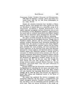 Book Reviews Conservative Ordeal: Northern Democrats and