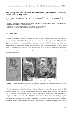 Hot spring evolution recorded in pleistocene hydrothermal