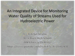 A integrated tool for monitoring water quality of streams used for