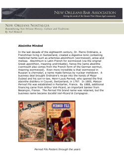 Absinthe Minded - New Orleans Bar Association