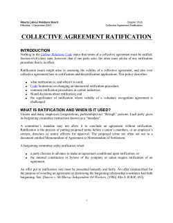 Collective Agreement Ratification
