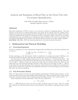 Analysis and Simulation of Blood Flow in the Portal Vein with