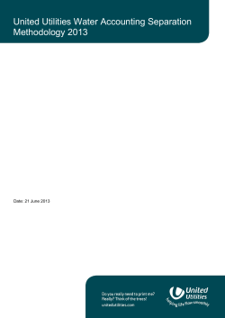 United Utilities Water Accounting Separation