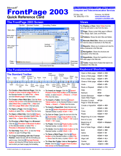 Quick Reference Card