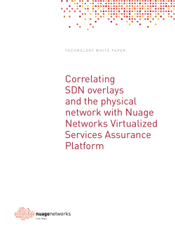 Correlating SDN overlays and the physical