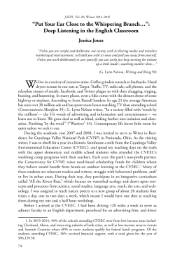 Put Your Ear Close to the Whispering Branch