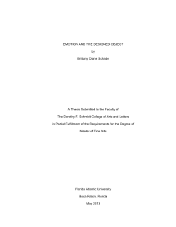 Emotion and the designed object