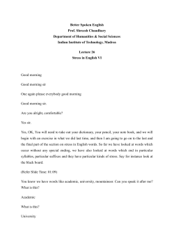 Better Spoken English Prof. Shreesh Chaudhary