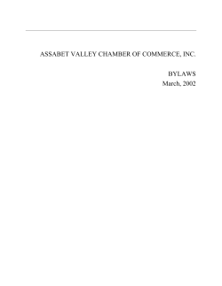 ASSABET VALLEY CHAMBER OF COMMERCE, INC. BYLAWS