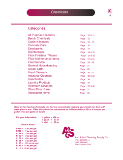 Chemicals - Ann Arbor Cleaning Supply