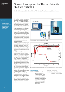 Normal force option for Thermo Scientific HAAKE CABER 1