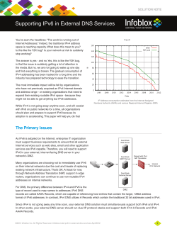 Supporting IPv6 in External DNS Services
