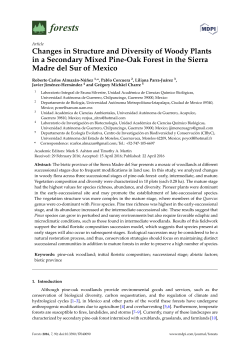 Changes in Structure and Diversity of Woody Plants in a Secondary