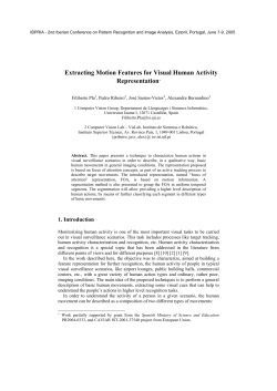 Extracting Motion Features for Visual Human Activity Representation*