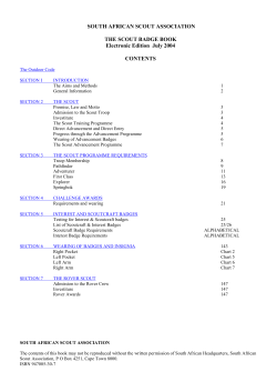 Scout Badge Book - SCOUTS South Africa