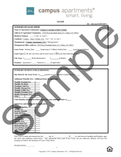 SUMMARY OF LEASE TERMS
