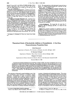 Theoretical Study of Borohydride Addition to Formaldehyde. A One