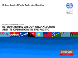 INTERNATIONAL LABOUR ORGANIZATION AND ITS