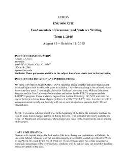 Fundamentals of Grammar and Sentence Writing