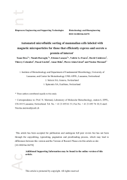 Automated microfluidic sorting of mammalian cells labeled with