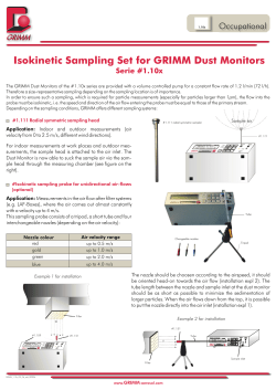 Isokinetic Sampling Set for GRIMM Dust Monitors
