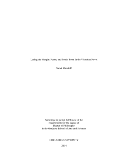 Losing the Margin: Poetry and Poetic Form in