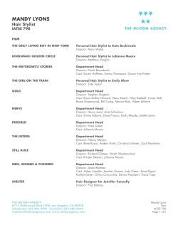 mandy lyons - The Milton Agency