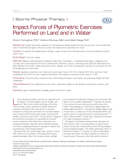 Impact Forces of Plyometric Exercises Performed
