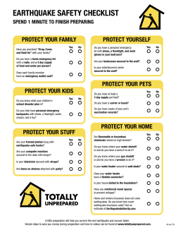 Earthquake Safety Checklist