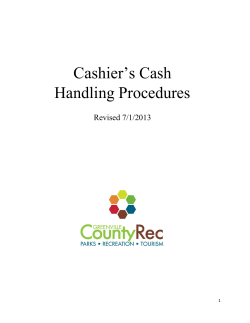 Cashier`s Cash Handling Procedures