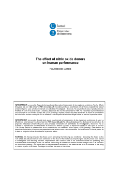 The effect of nitric oxide donors on human performance