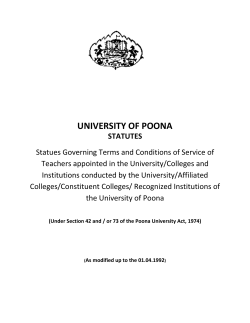 Teachers Statutes