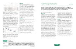 Experion Automated Electrophoresis System and the - Bio-Rad