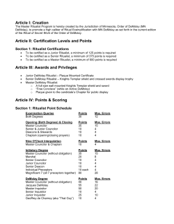 Article I: Creation Article II: Certification Levels and Points Article III